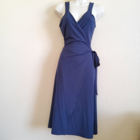 41 Hawthorn Dresses & Skirts - 41 Hawthorn Navy Blue Faux Wrap Dress Size M NWT